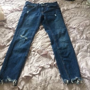 Blue jeans  with rips